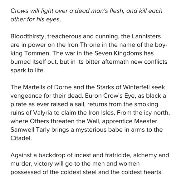 A Feast For Crows- A Song of Ice and Fire #4/ Game of Thrones (Paperback) - Picture 4 of 4